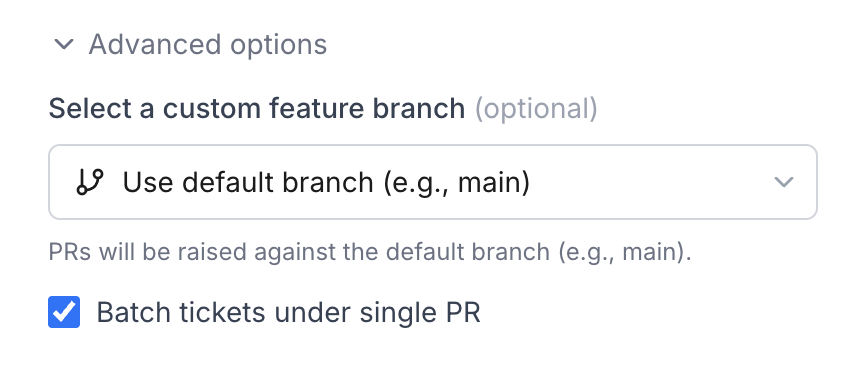 PR definition options